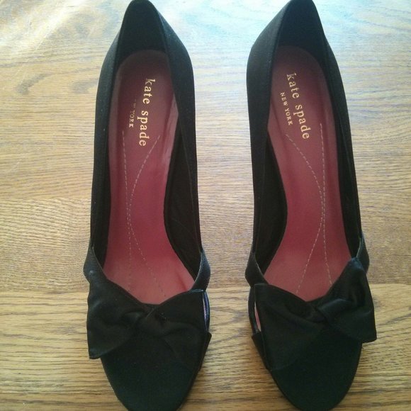 Kate Spade Satin Hera Open Toe Heels Size 8 - Picture 4 of 15